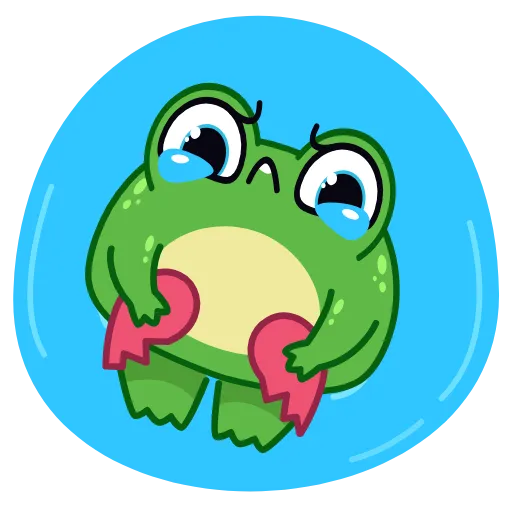 Стикер 13 🐸 Toad - анимированные смайлики с жабкой!