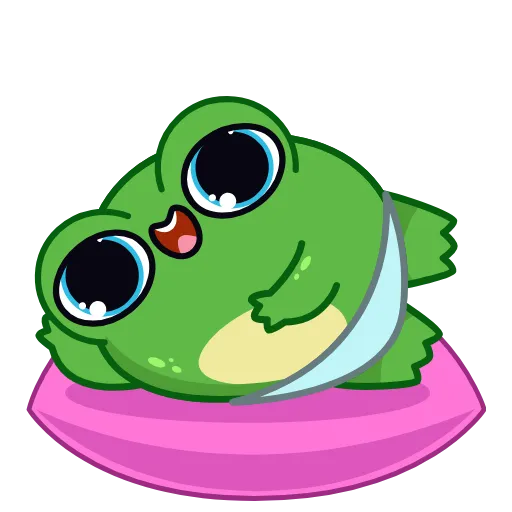 Стикер 2 🐸 Toad - анимированные смайлики с жабкой!