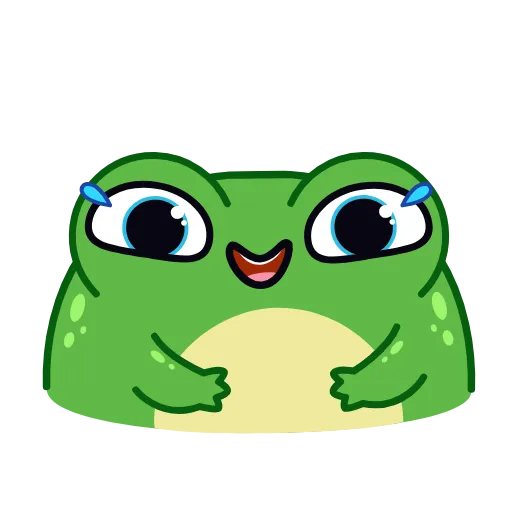 Стикер 20 🐸 Toad - анимированные смайлики с жабкой!