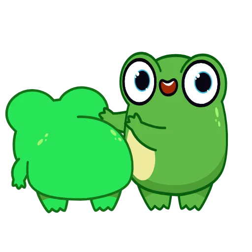 Стикер 4 🐸 Toad - анимированные смайлики с жабкой!