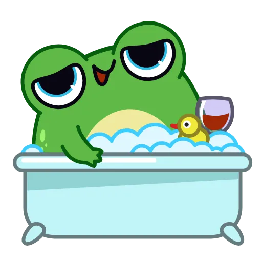 Стикер 3 🐸 Toad - анимированные смайлики с жабкой!