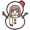 Стикер 39 Jersey Chan &amp; Jersey kun - парные эмоджи