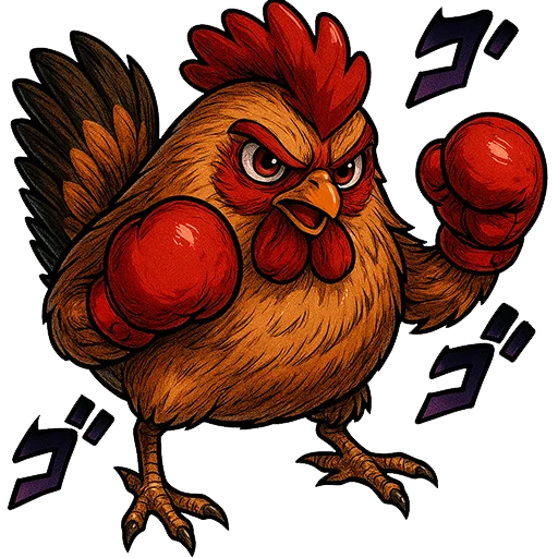 🐔 Стикер «Angry Jo Jo Beasts» для Telegram