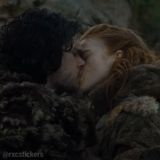 👩‍❤️‍💋‍👨 Стикер «Jon Snow» для Telegram