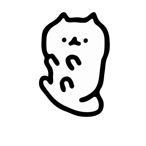 Стикер 5 Just White Cat Emoji - белый котик