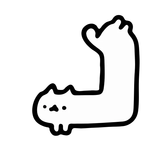Стикер 10 Just White Cat Emoji - белый котик