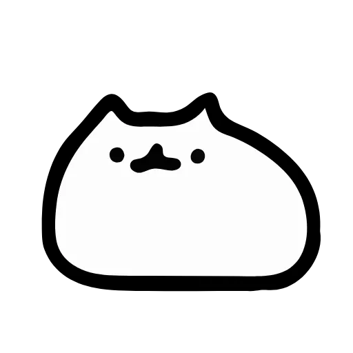 Стикер 18 Just White Cat Emoji - белый котик