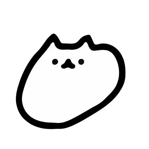 Стикер 12 Just White Cat Emoji - белый котик