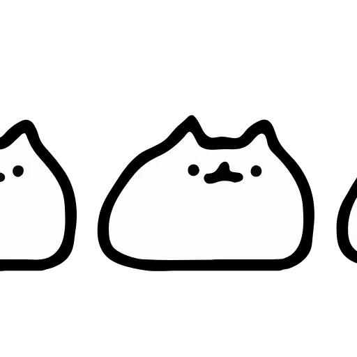 Стикер 19 Just White Cat Emoji - белый котик