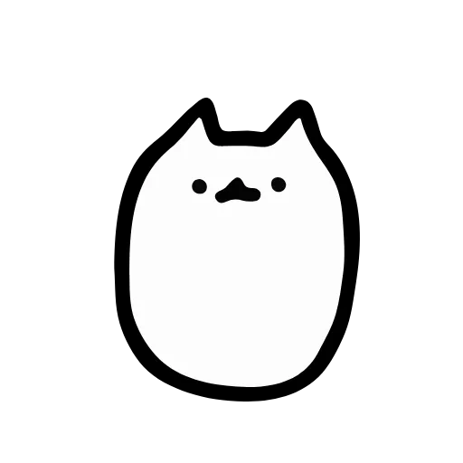Стикер 14 Just White Cat Emoji - белый котик
