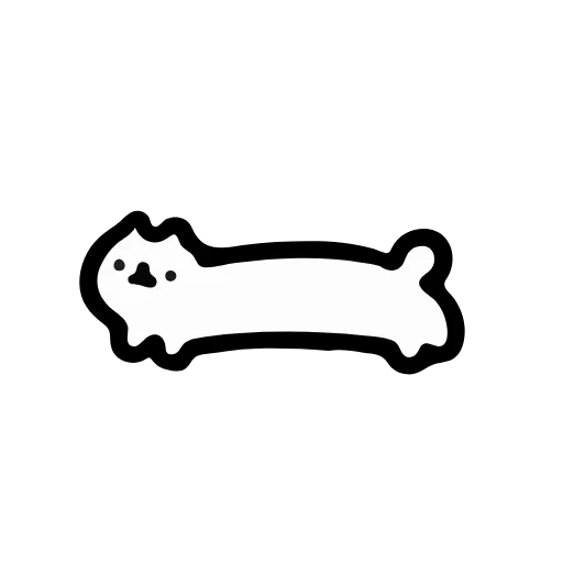 Стикер 20 Just White Cat Emoji - белый котик