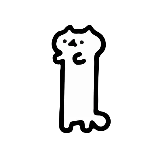 Стикер 6 Just White Cat Emoji - белый котик
