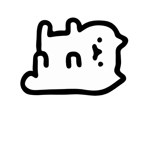 Стикер 3 Just White Cat Emoji - белый котик