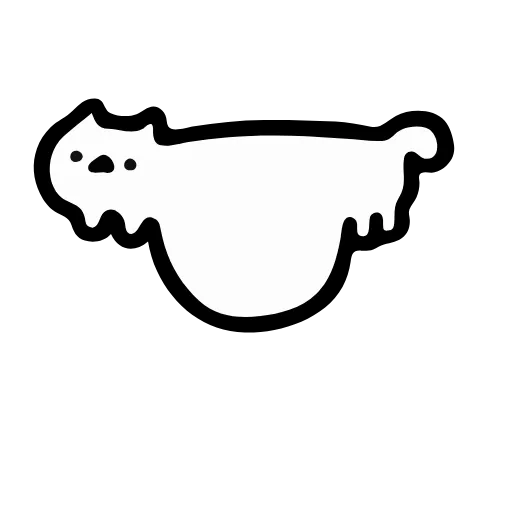 Стикер 4 Just White Cat Emoji - белый котик