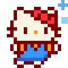 Стикер 57 🌟 Пиксельные Sanrio, Hello Kitty, для статусов