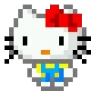 Стикер 3 🌟 Пиксельные Sanrio, Hello Kitty, для статусов