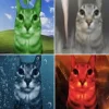 Стикер 44 Коты премиум
