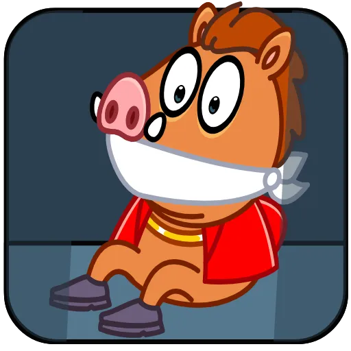Стикер 14 Кабанчик 90S