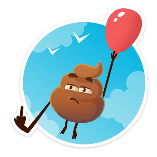🖕 Стикер «Какашечка» для Telegram