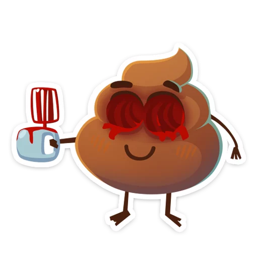 😛 Стикер «Какашечка» для Telegram