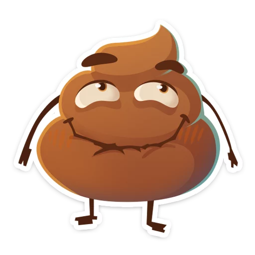 😆 Стикер «Какашечка» для Telegram