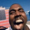 Стикер 39 😐 Набор эмоджи с музыкантом «Kanye West Канье Уэст»