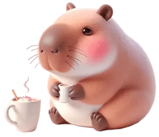 ☕️ Стикер «Kapi Capybara» для Telegram
