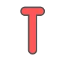 💖 Эмодзи «Красно оранжевые буквы и иконки» для Telegram