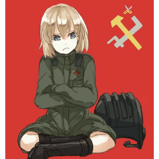 😣 Стикер «Katyusha ("Girls und Panzer") part 7» для Telegram