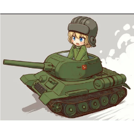 🚗 Стикер «Katyusha ("Girls und Panzer") part 7» для Telegram