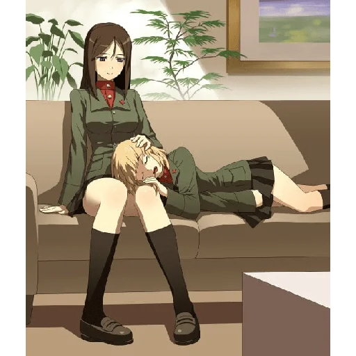 😴 Стикер «Katyusha ("Girls und Panzer") part 7» для Telegram