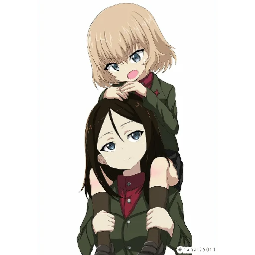 🤔 Стикер «Katyusha ("Girls und Panzer") part 7» для Telegram