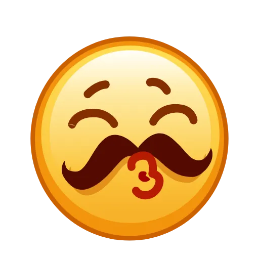 Стикер 18 Kawaii emoji