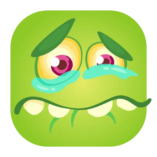 😢 Эмодзи «Монстр FACE» для Telegram