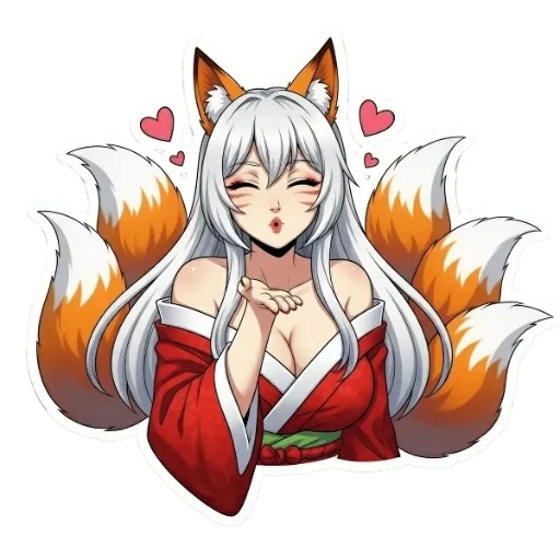 😘 Стикер ««КИЦУНЭ». ТА, ЧЬЯ ПРАВДА СПРЯТАНА В ДЕВЯТИ ХВОСТАХ.» для Telegram