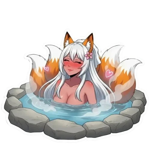 🛁 Стикер ««КИЦУНЭ». ТА, ЧЬЯ ПРАВДА СПРЯТАНА В ДЕВЯТИ ХВОСТАХ.» для Telegram