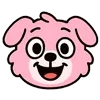 Стикер 19 Kind Pink Dogs