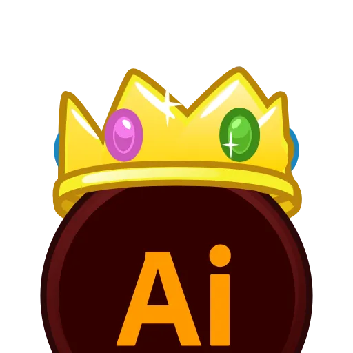 Стикер 4 👑 Анимированный набор эмоджи с логотипами брэндов в короне