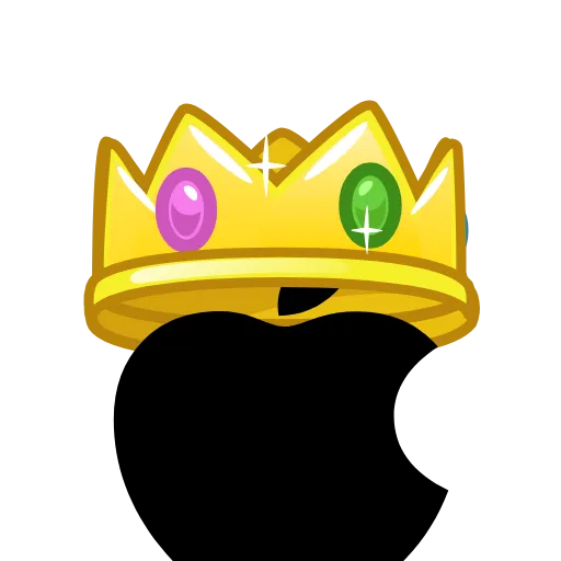 Стикер 9 👑 Анимированный набор эмоджи с логотипами брэндов в короне