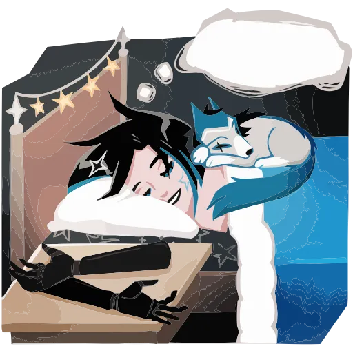 😴 Эмодзи «Кира Хоши» для Telegram