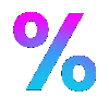 ⬆️ Эмодзи «Градиент, буквы, значки» для Telegram