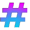 💜 Эмодзи «Градиент, буквы, значки» для Telegram