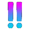 ◼️ Эмодзи «Градиент, буквы, значки» для Telegram