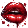 Стикер 12 💋 Набор эмоджи с губами