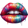 Стикер 60 💋 Набор эмоджи с губами