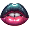 Стикер 61 💋 Набор эмоджи с губами