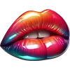 Стикер 57 💋 Набор эмоджи с губами