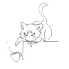 Стикер 54 Cat Scaramouche