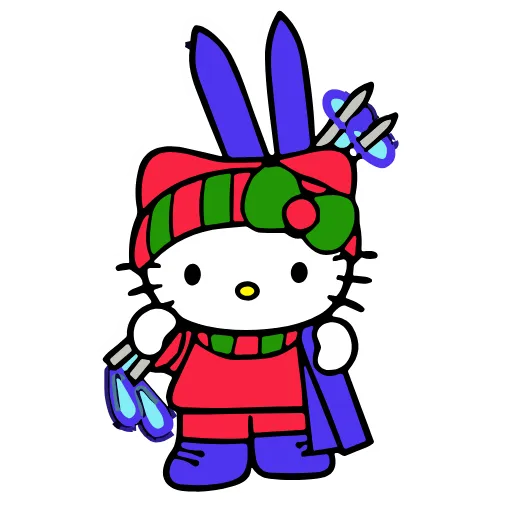 Стикер 23 Kitty Xmas