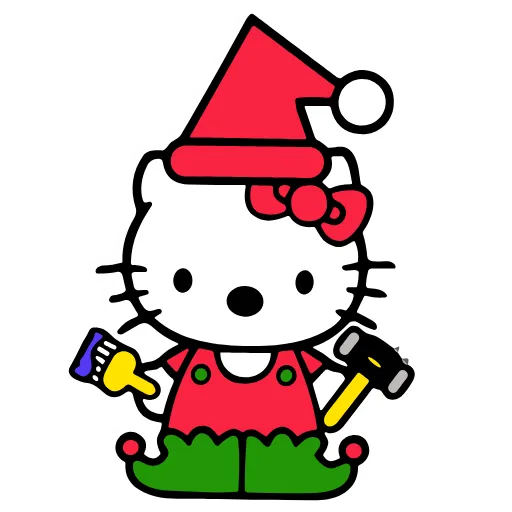 Стикер 22 Kitty Xmas